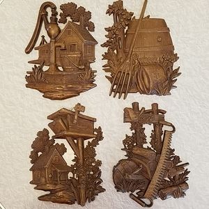 Sexton HODA Metal Wall Plaques (set of 4)